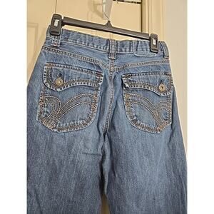 UPROAR JEANS Juniors Sz 16 = 26/28 Embroidered Pockets READ
